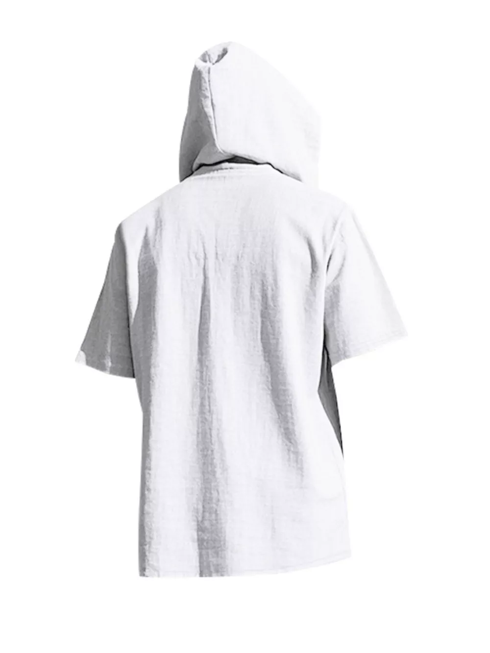 Men's Full Size Casual Short Sleeve Hooded Shirt Plus Size, image 19