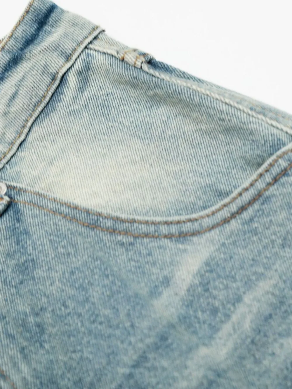 Men's Washed Wide Leg Baggy Jeans, image 5