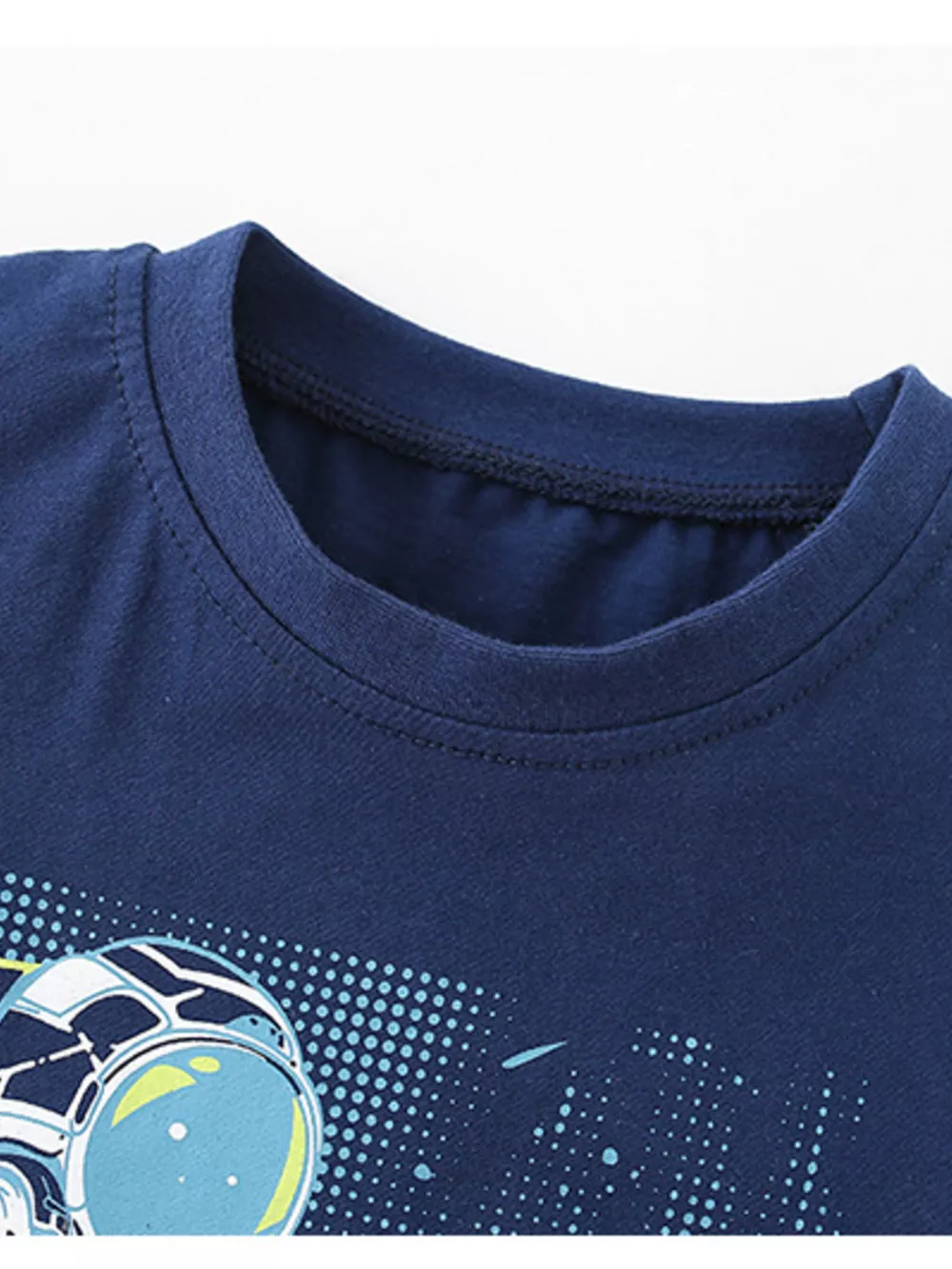 Children's Astronaut Surfing Graphic Crew Neck T-Shirt, image 2
