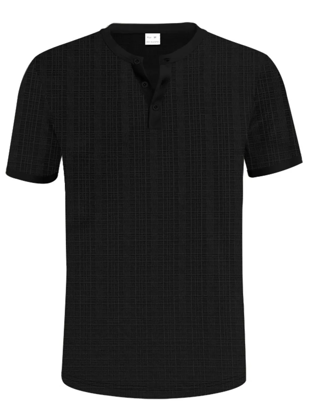 Men's Full Size Button Detail Short Sleeve Top Plus Size, image 9