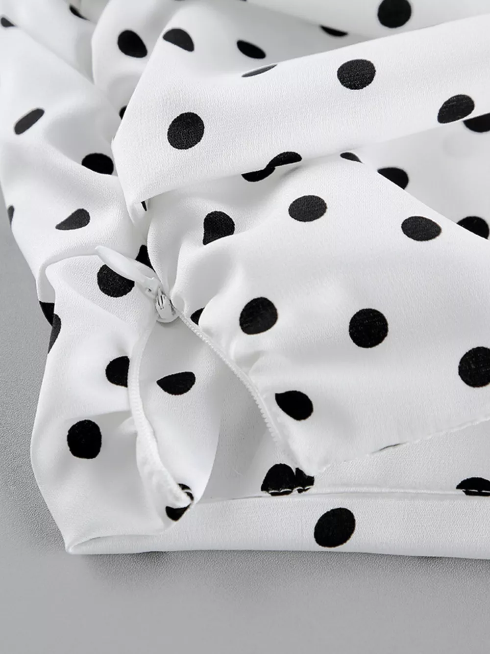 Polka Dot Ruffle Hem Maxi Skirt, image 5