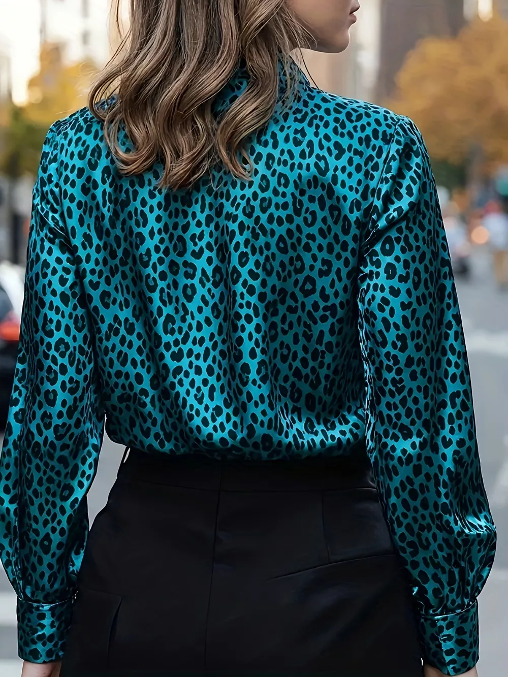 Leopard Button Up Long Sleeve Shirt, image 10