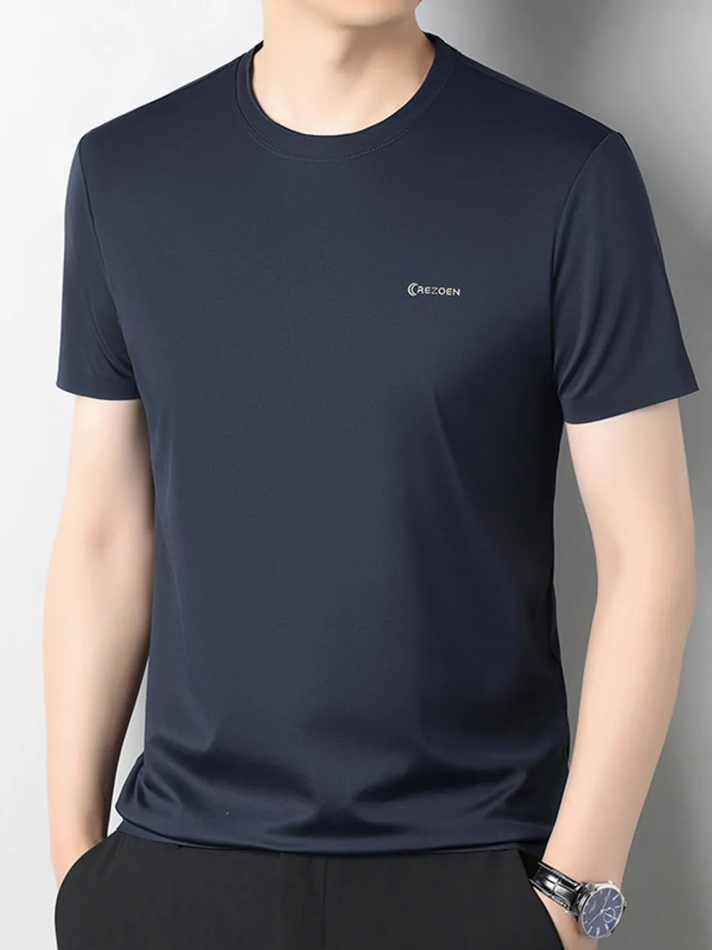 Men's Round Neck Short Sleeve T-Shirt, image 5