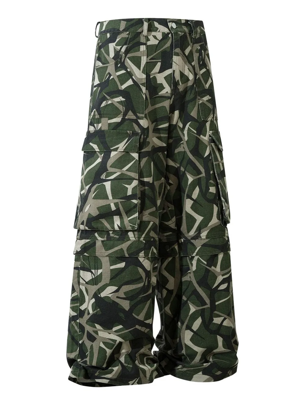 Men's Camouflage Cargo Wide Leg Pants