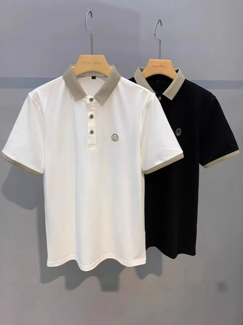 Men's Classic Contrast Short Sleeve Collar Polo Shirt, image 5