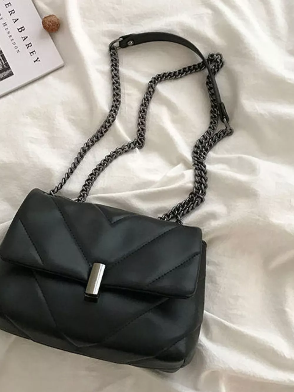 Quilted Chain Shoulder Bag, image 4