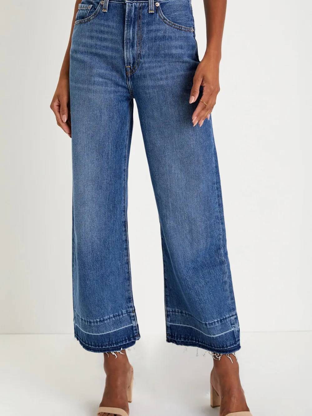 High Waist Wide Leg Washed Jeans, image 17