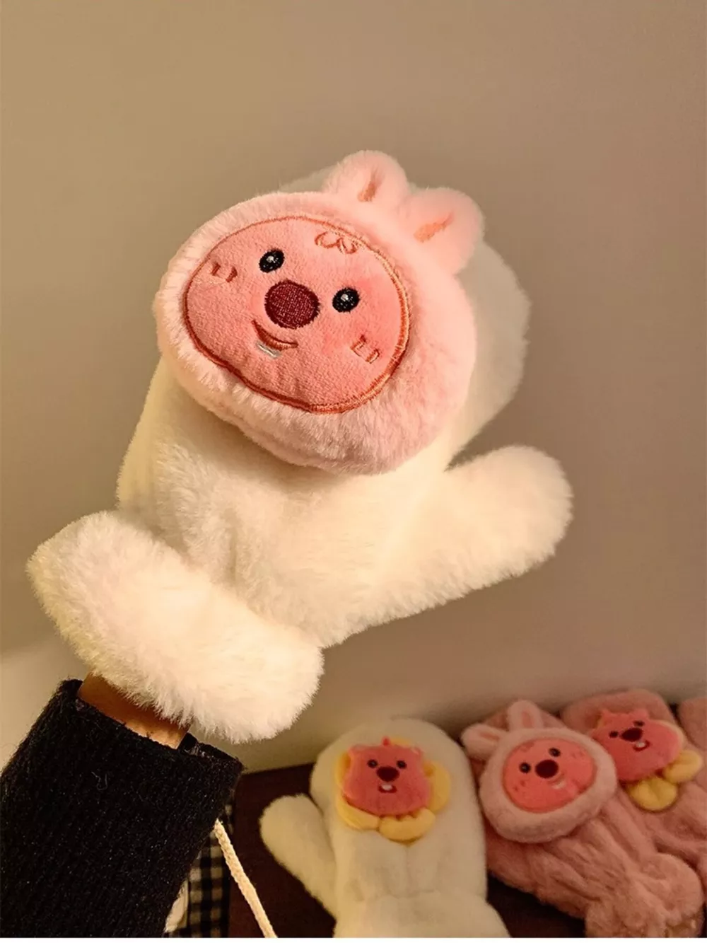 Cartoon Plush Warm Gloves, image 9