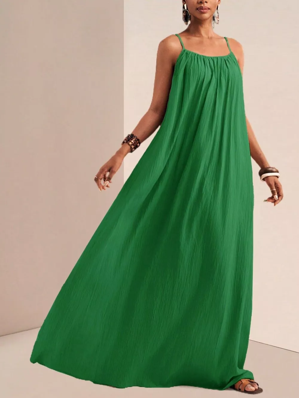Spaghetti Strap Flowy Maxi Dress, image 10