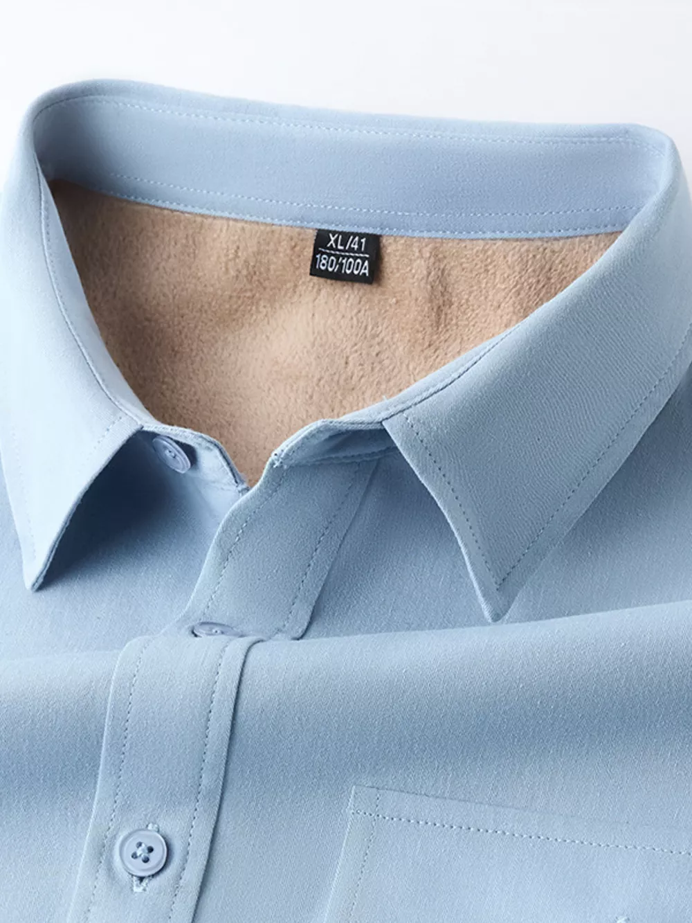 Men's Plus Size Button Up Long Sleeve Shirt, image 3