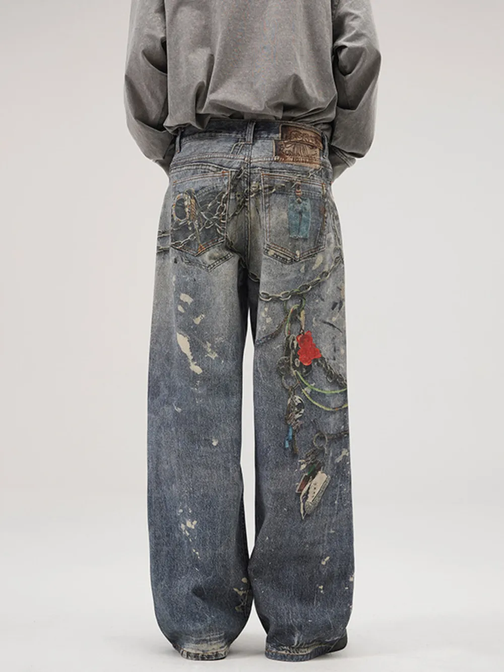 Men's Full Size Wide Leg Jeans Plus Size, image 4