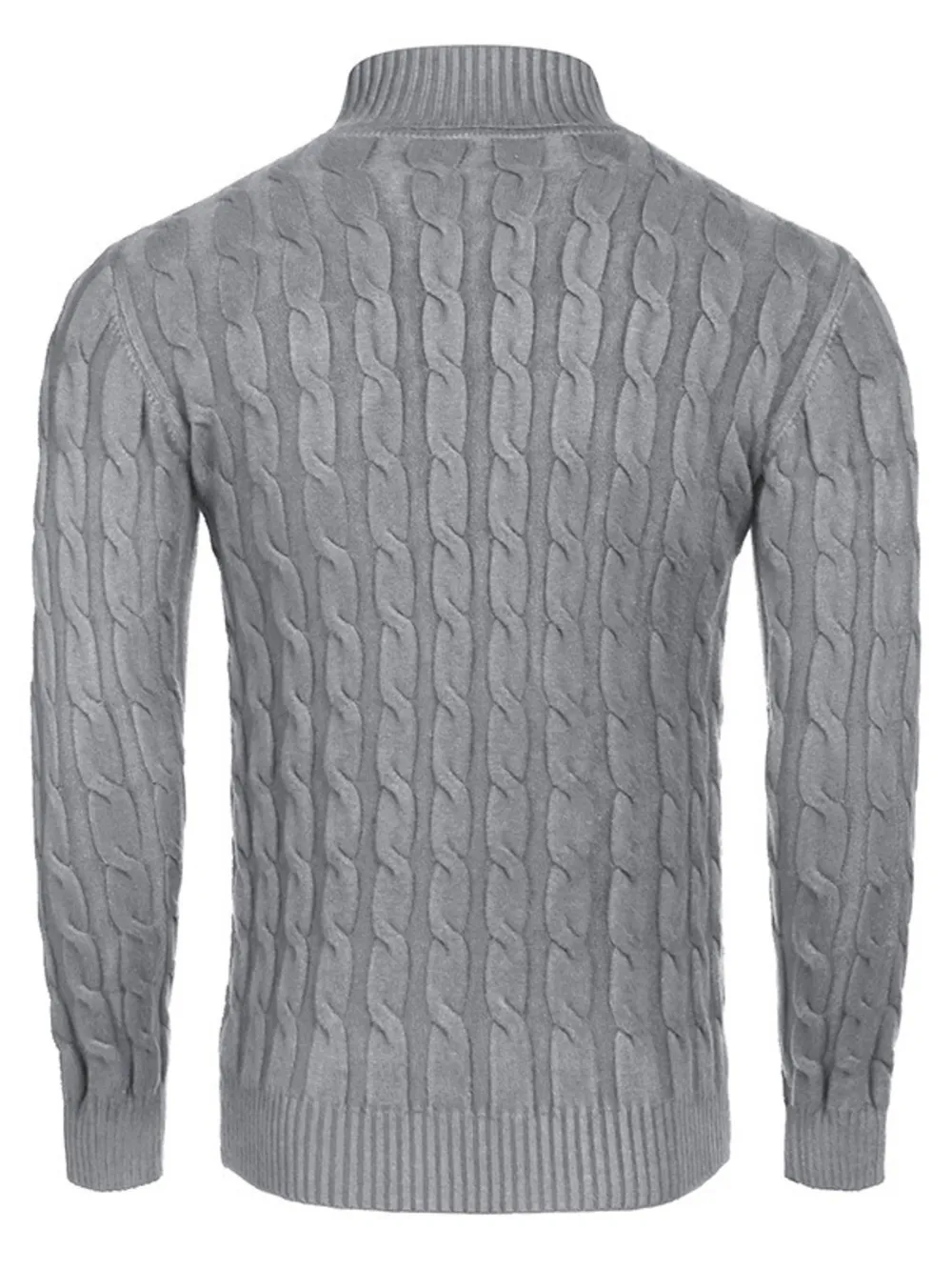 Men's Cable Knit Turtleneck Sweater, image 14