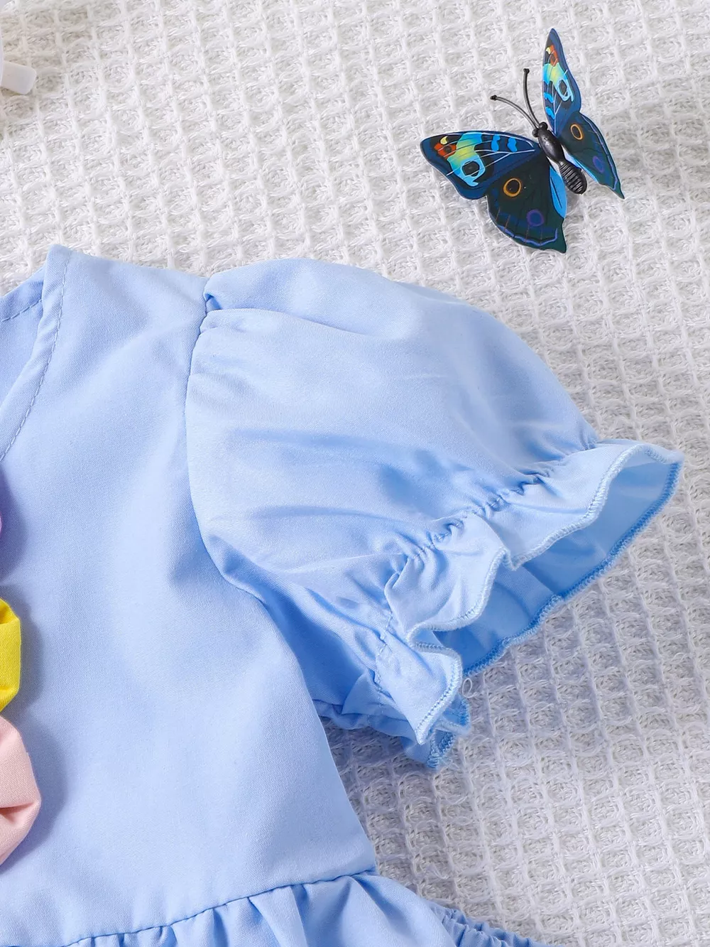Children's Bow Puff Sleeve Top and Shorts Set, image 5