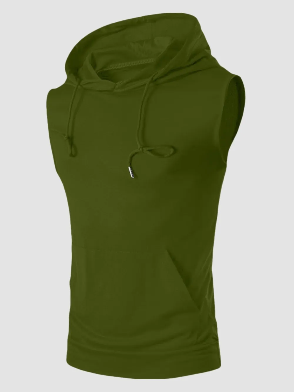 Men's Drawstring Hooded Tank