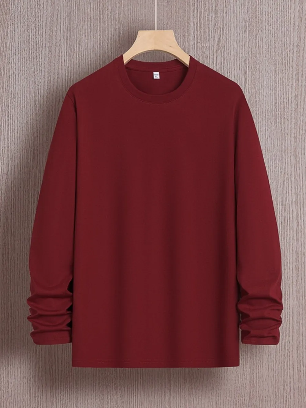 Men's Plus Size Round Neck Long Sleeve T-Shirt, image 6