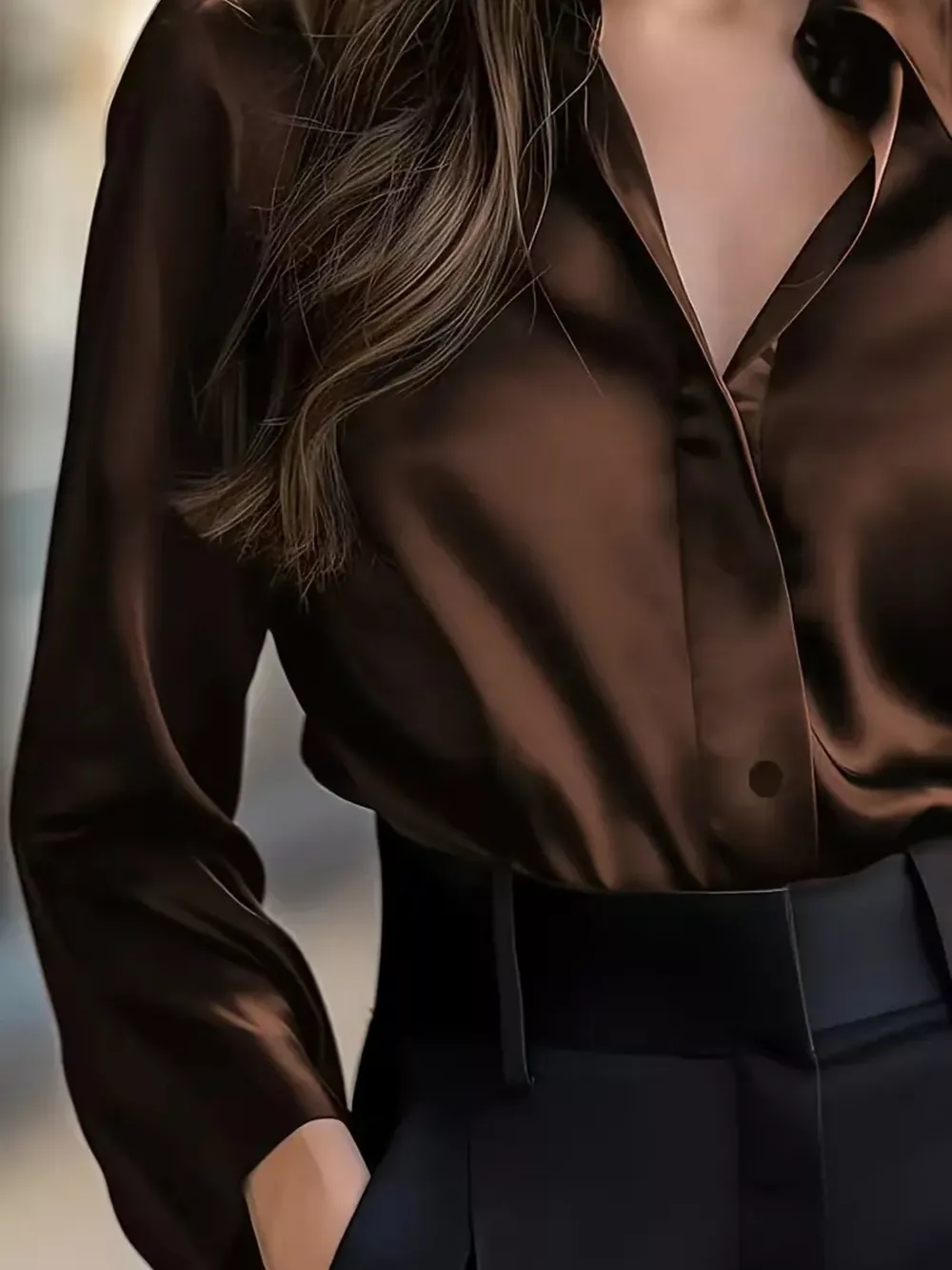 Button Down Collared Neck Long Sleeve Shirt, image 8