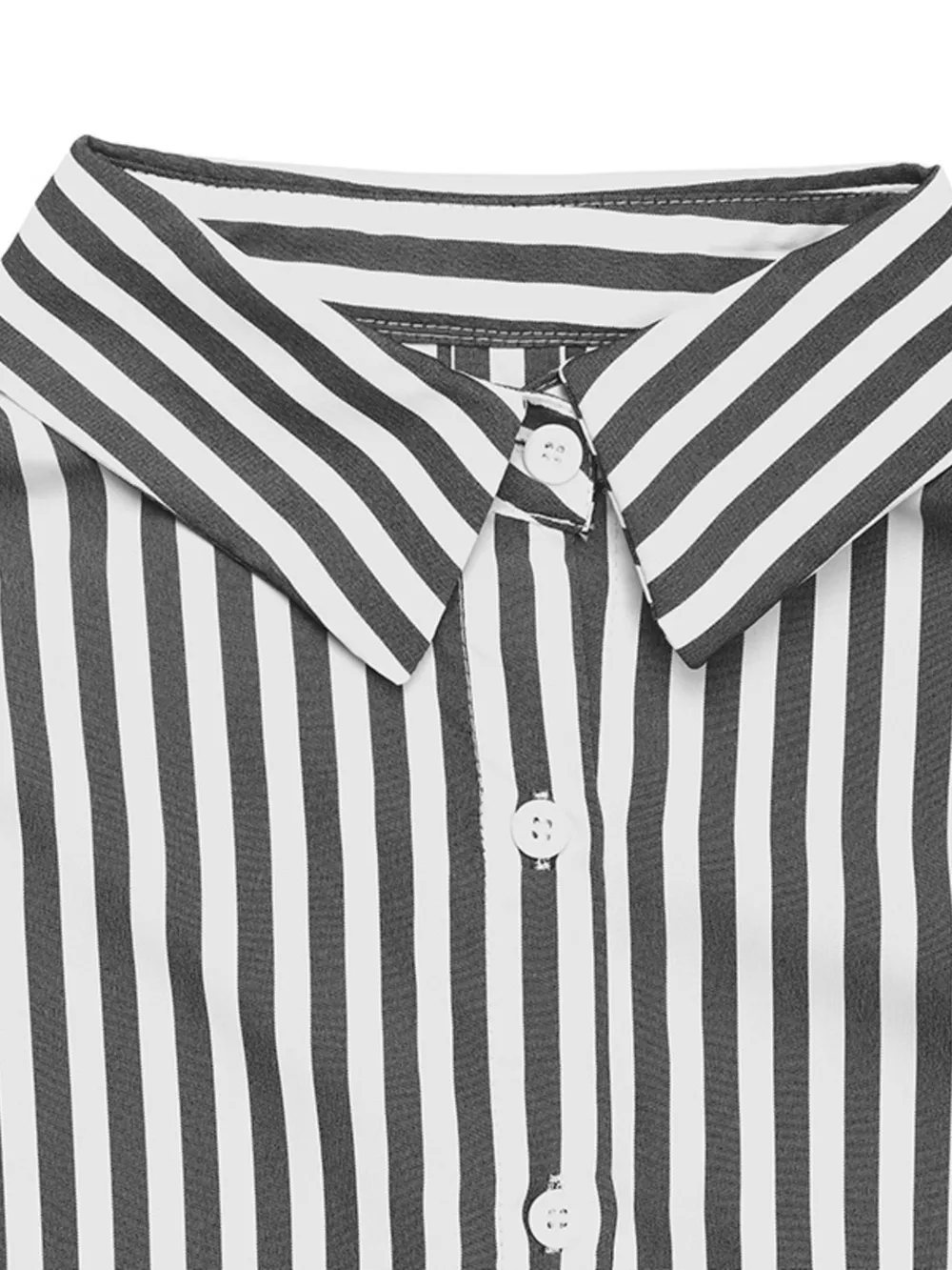 Striped Oversized Button-Up Shirt, image 7