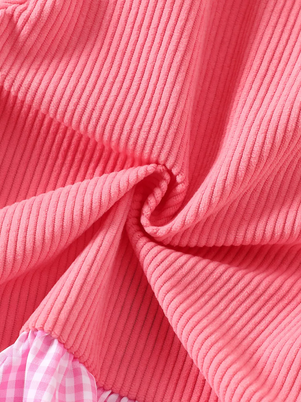 Children's Plaid Hem Corduroy Sleeveless Dress, image 22