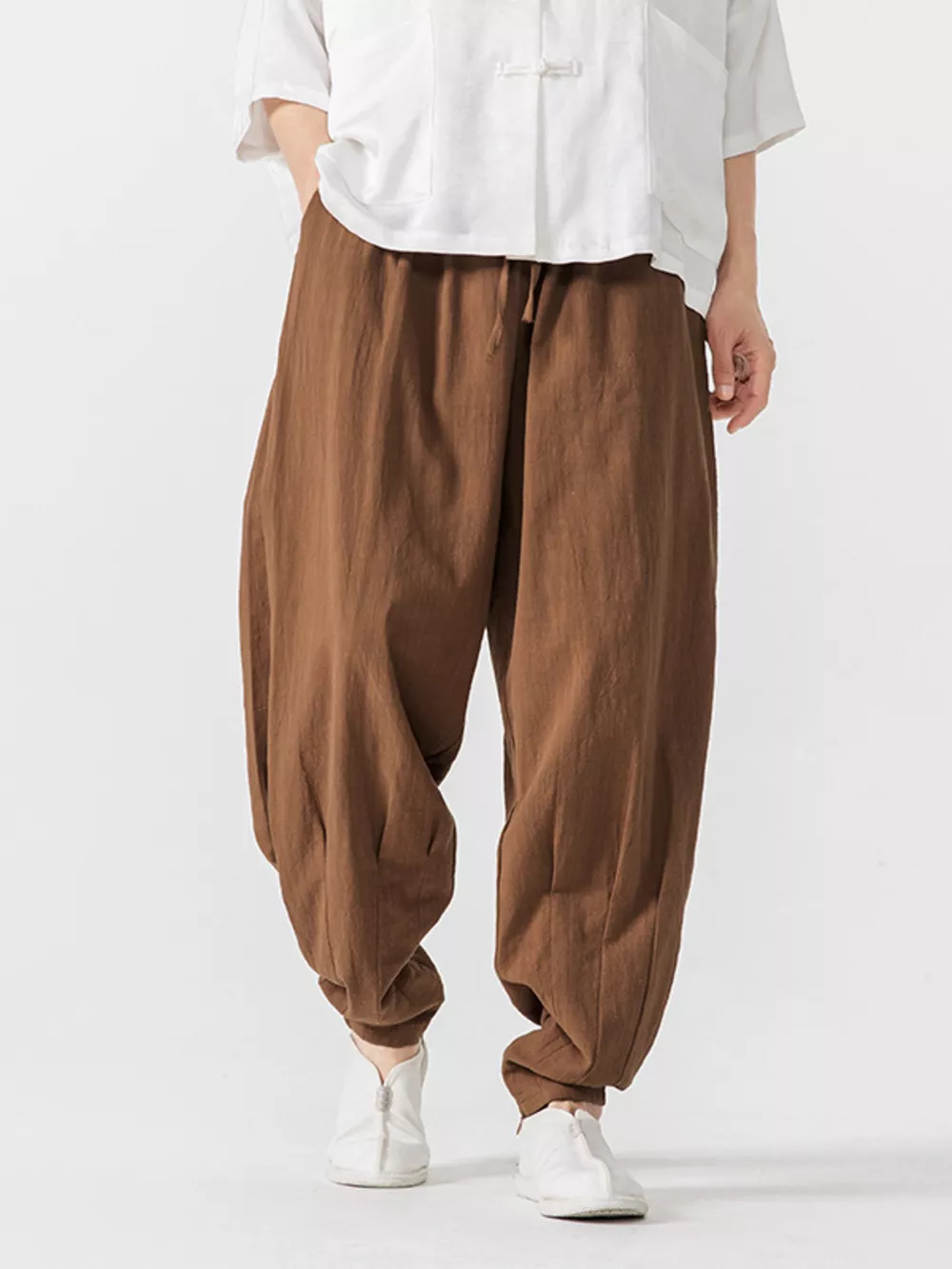 Men's Plus Size Loose Fit Harem Pants, image 2