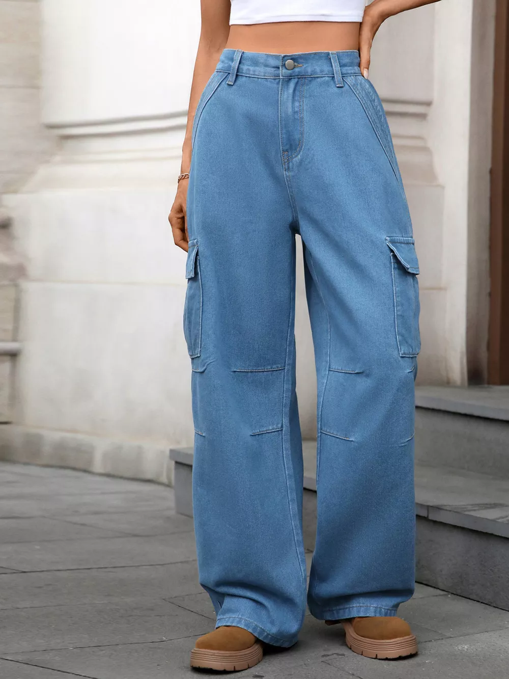 Relaxed Fit Cargo Jeans, image 11