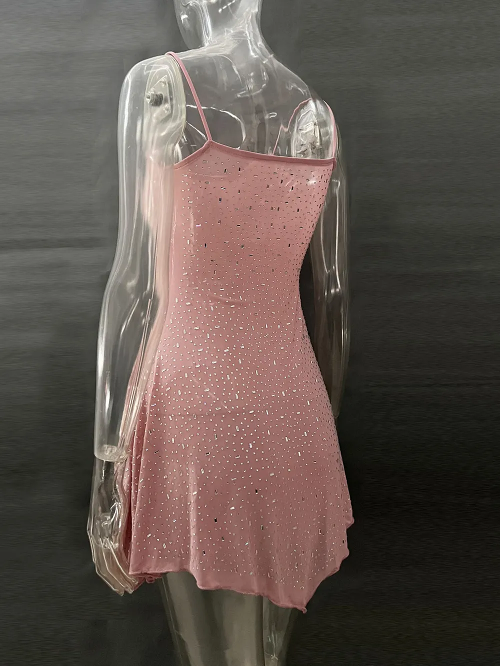 Rhinestone Decor Mini Cami Dress, image 26