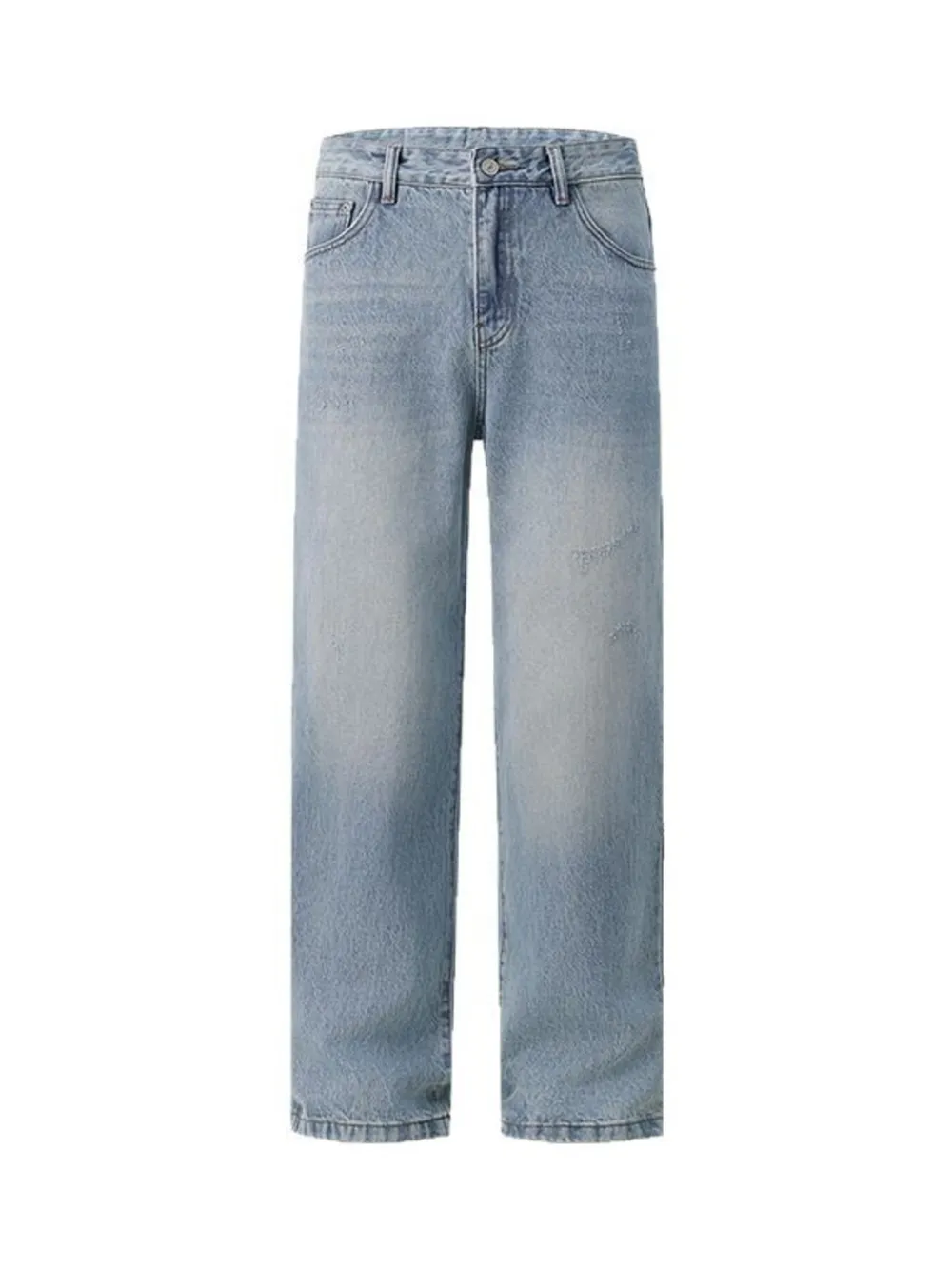 Men's Wide Leg Wash Jeans, image 3