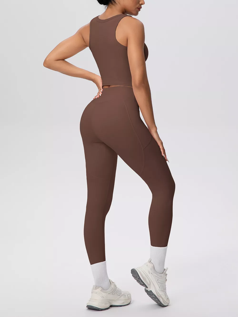 Scoop Neck Tank and High-Waisted Leggings Active Set, image 18