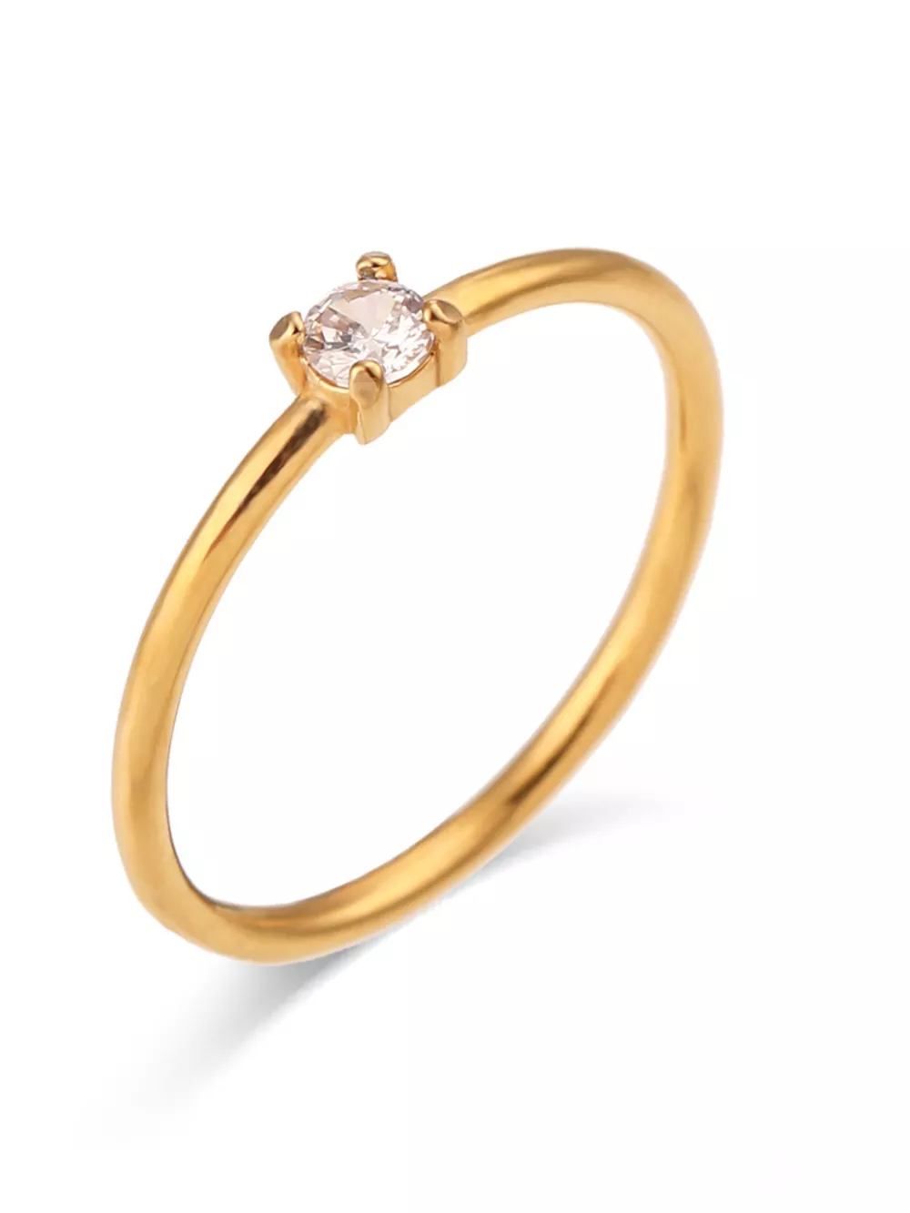 18K Gold-Plated Zircon Ring, image 7