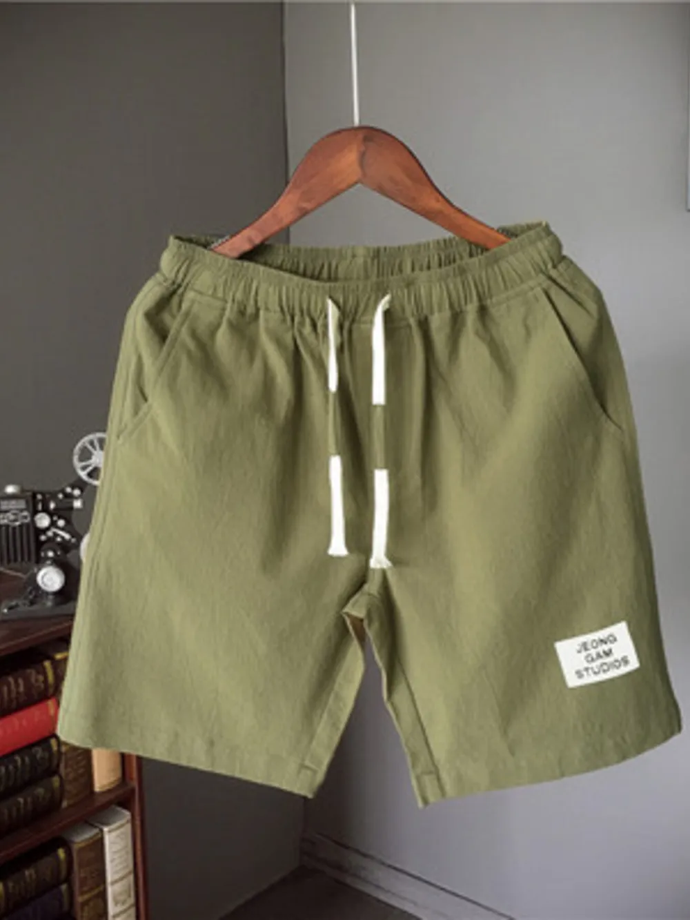 Men's Plus Size Drawstring Shorts with Pockets
