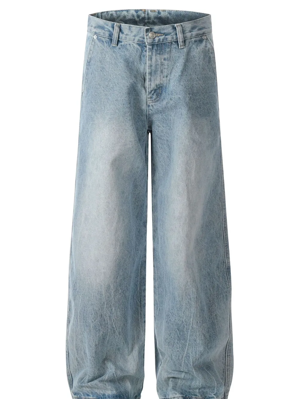 Men's Washed Wide Leg Baggy Jeans