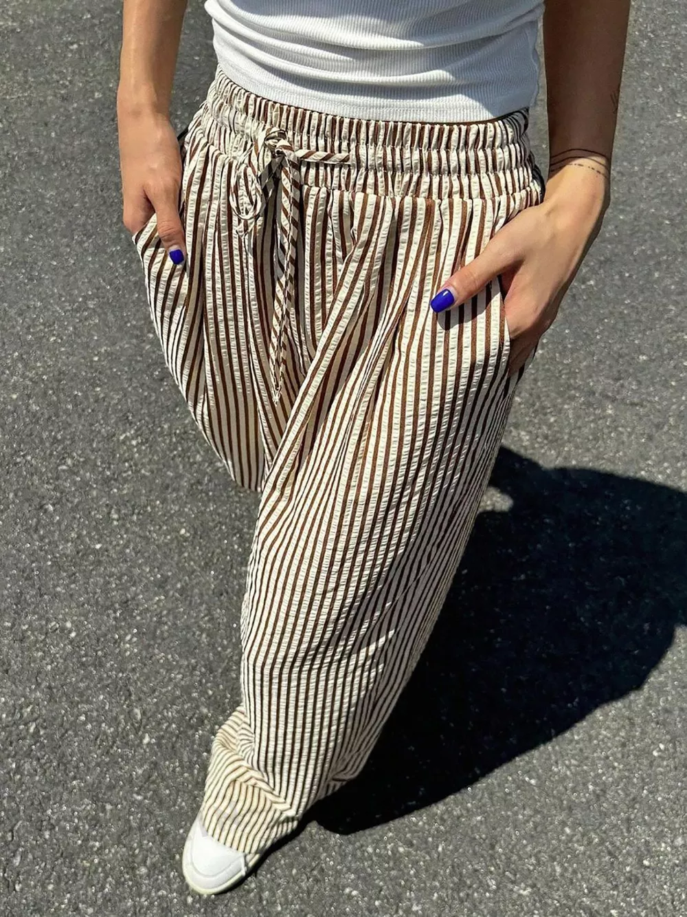Striped Wide Leg Pants, image 9