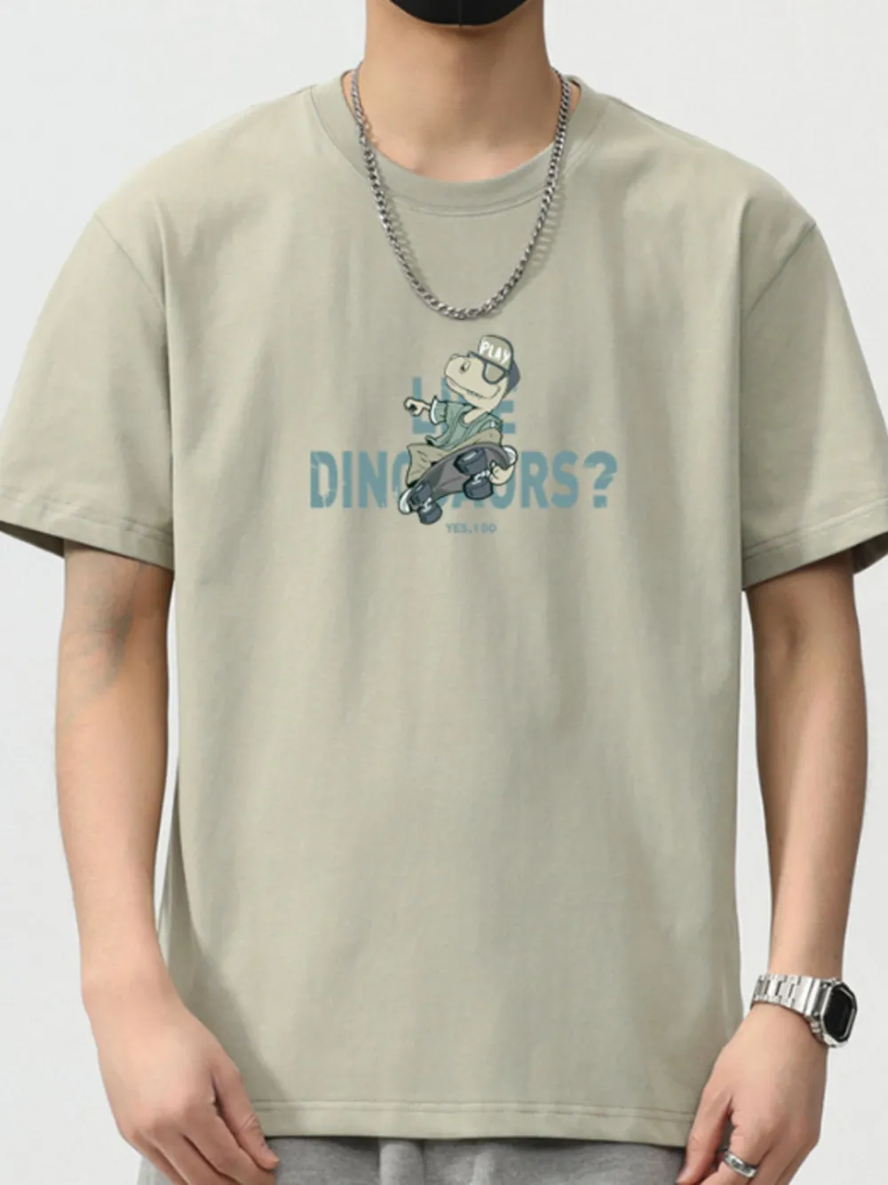 Men's Plus Size Graphic Round Neck Short Sleeve T-Shirt, image 4