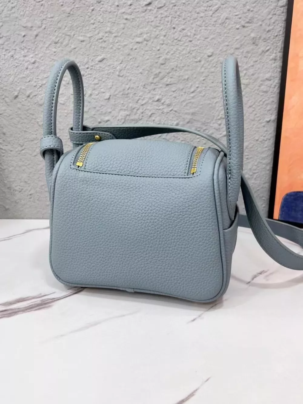Gold-Tone Hardware Leather Crossbody Bag, image 12