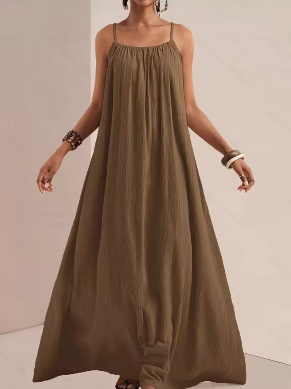 Spaghetti Strap Flowy Maxi Dress, image 11
