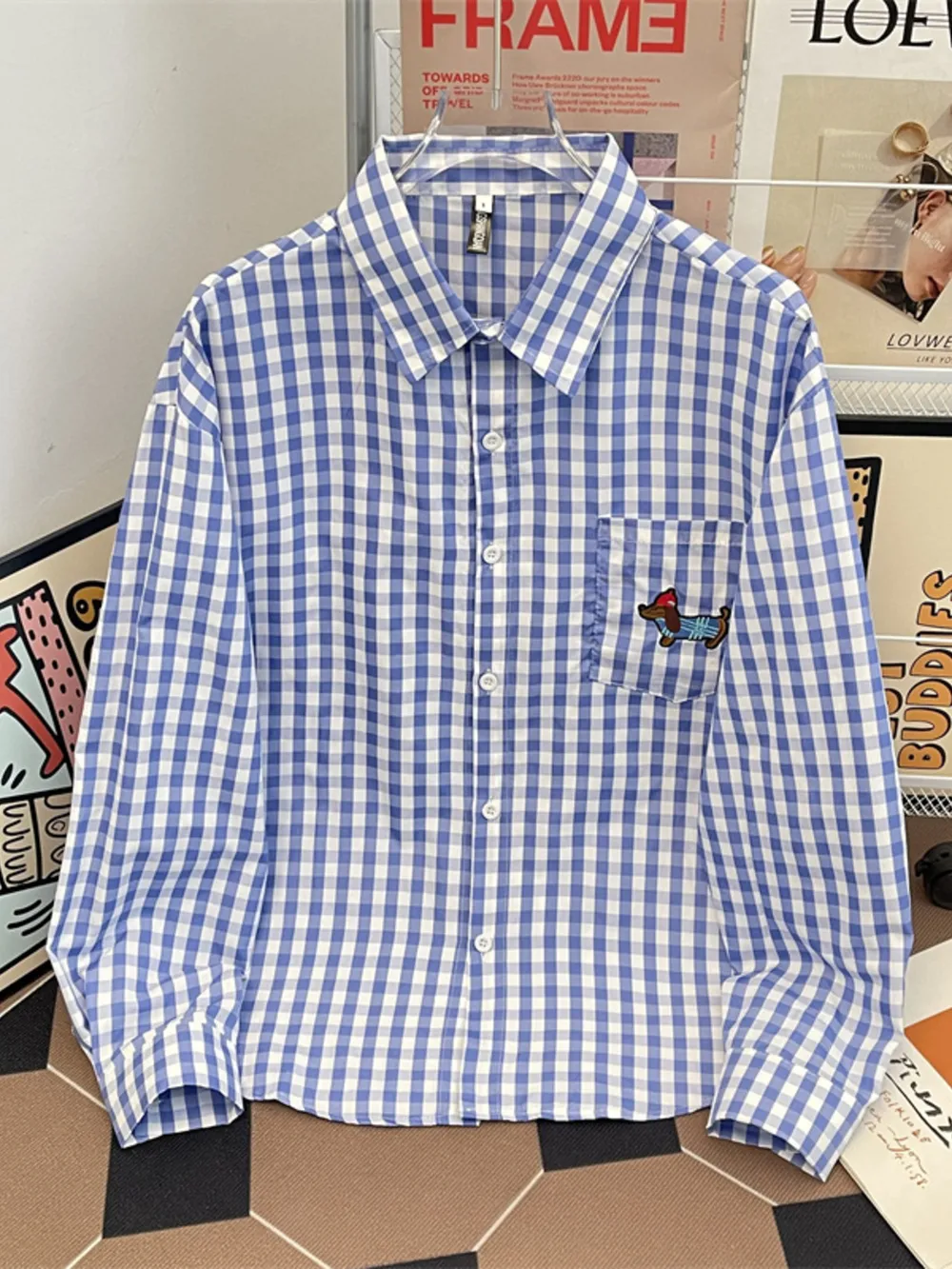 Men's Plus Size Plaid Button Up Long Sleeve Shirt, image 3
