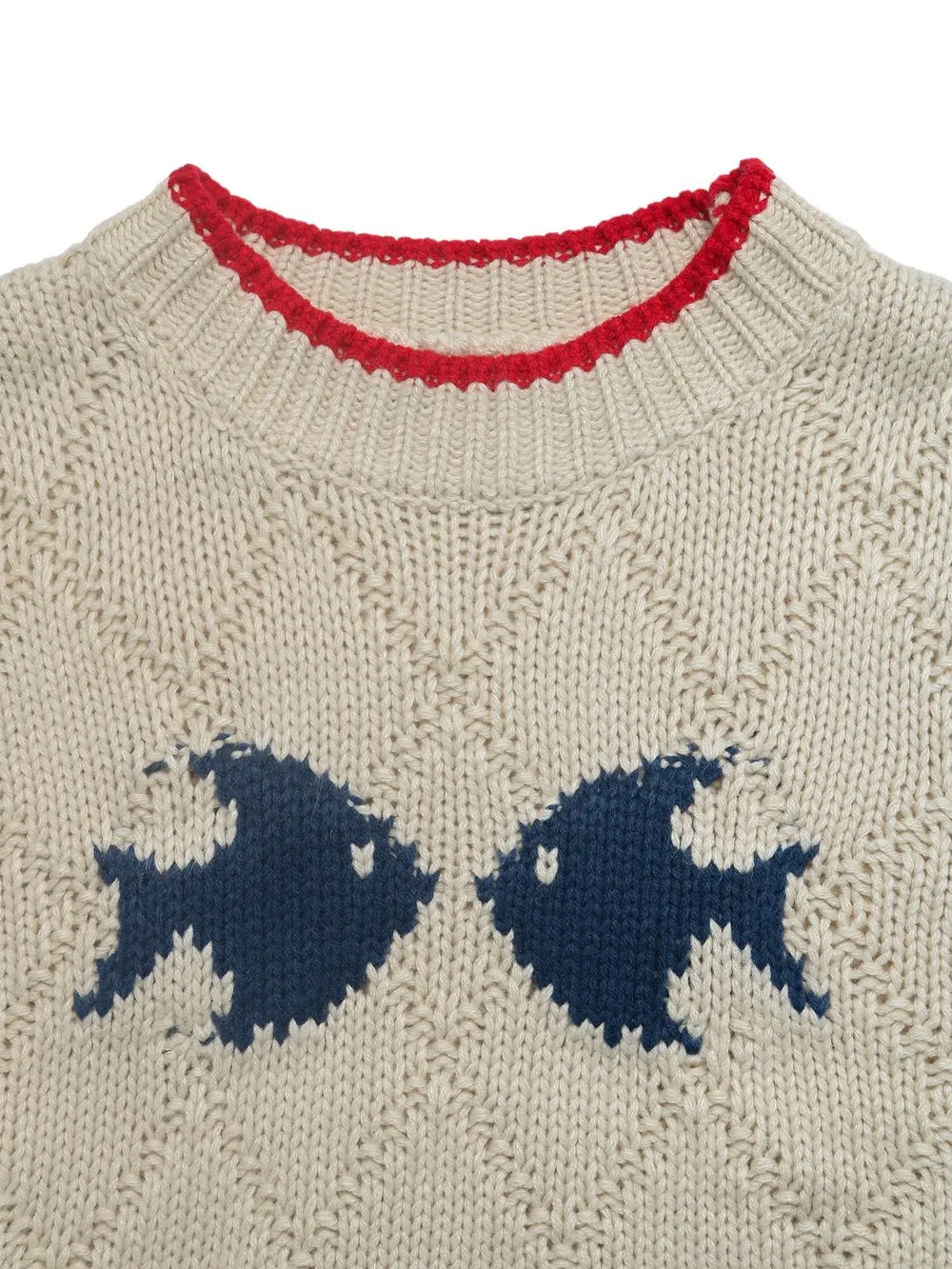 Fish Pattern Round Neck Sweater, image 4