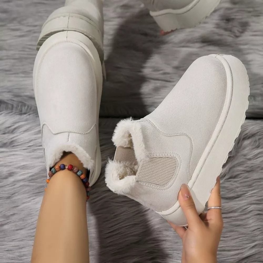 Round Toe Platform Ankle Boots