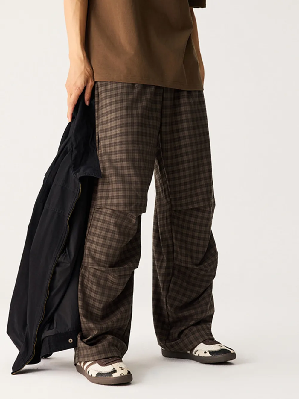 Men's Plaid Wide-Leg Pants, image 2