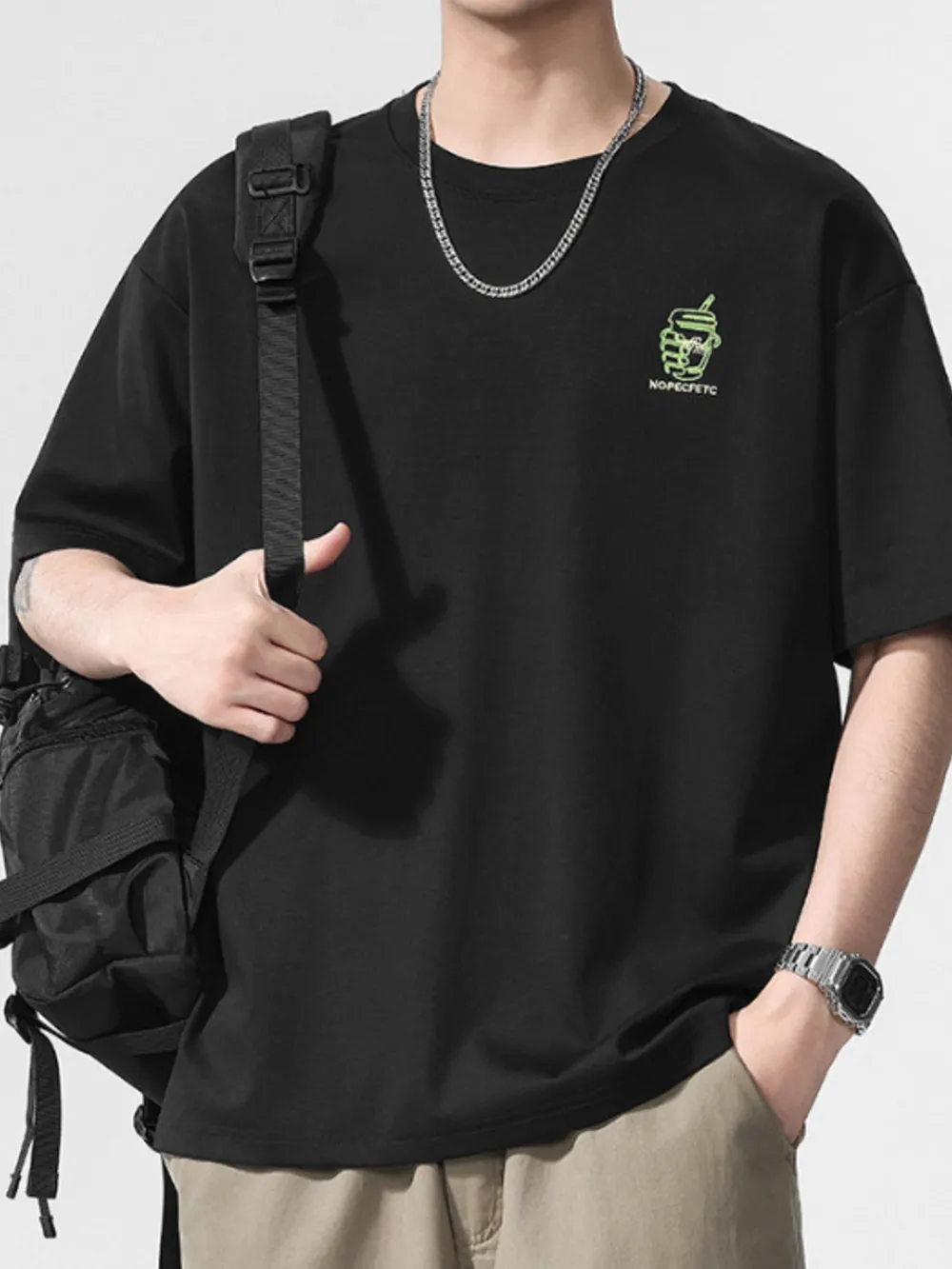 Men's Plus Size Round Neck Short Sleeve T-Shirt