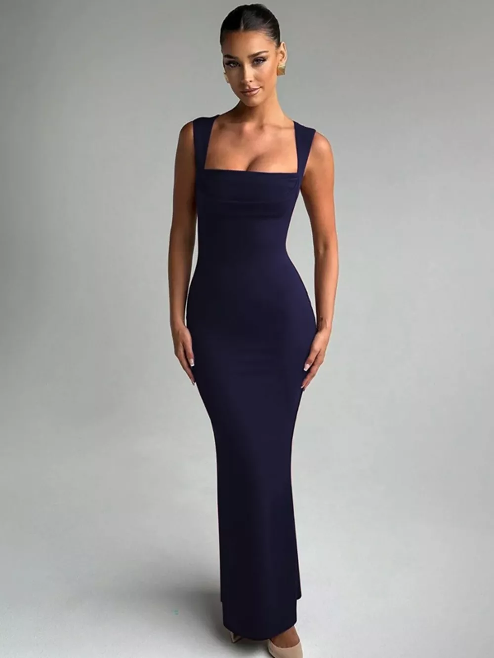 Square Neck Sleeveless Maxi Dress, image 12