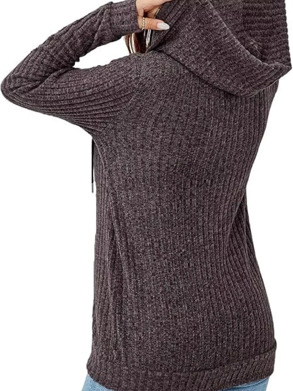 Ribbed Zip Up Hooded Outerwear, image 14