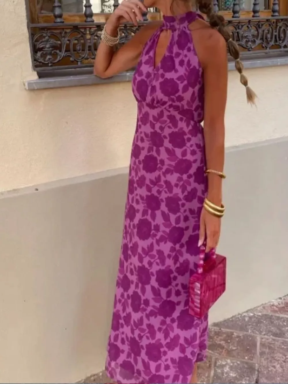 Cutout Detail Sleeveless Maxi Dress, image 2