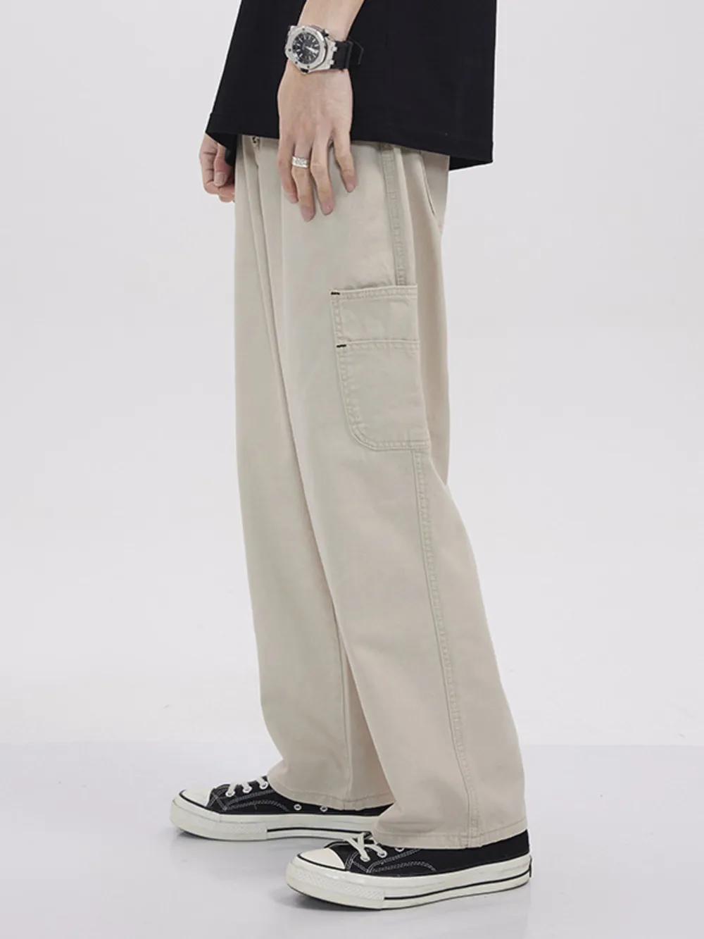 Men's Full Size Loose Fit Cargo Jeans Plus Size, image 6