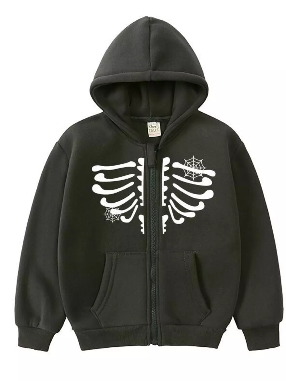 Children's Halloween Skeleton Zip-Up Hoodie, image 2