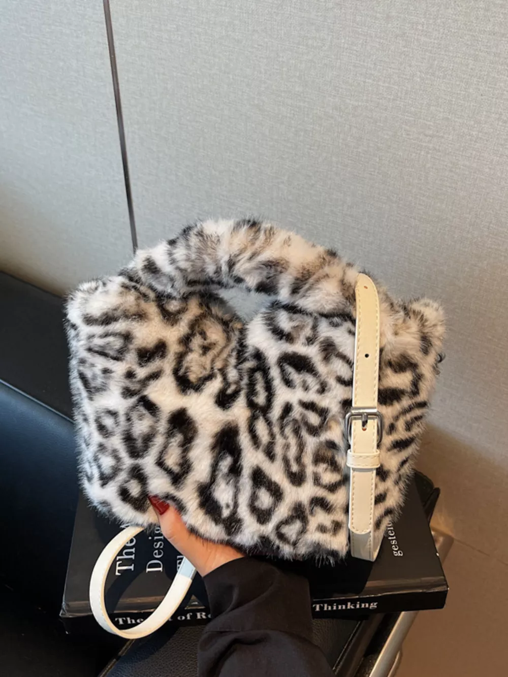 Leopard Plush Crossbody Bag, image 8