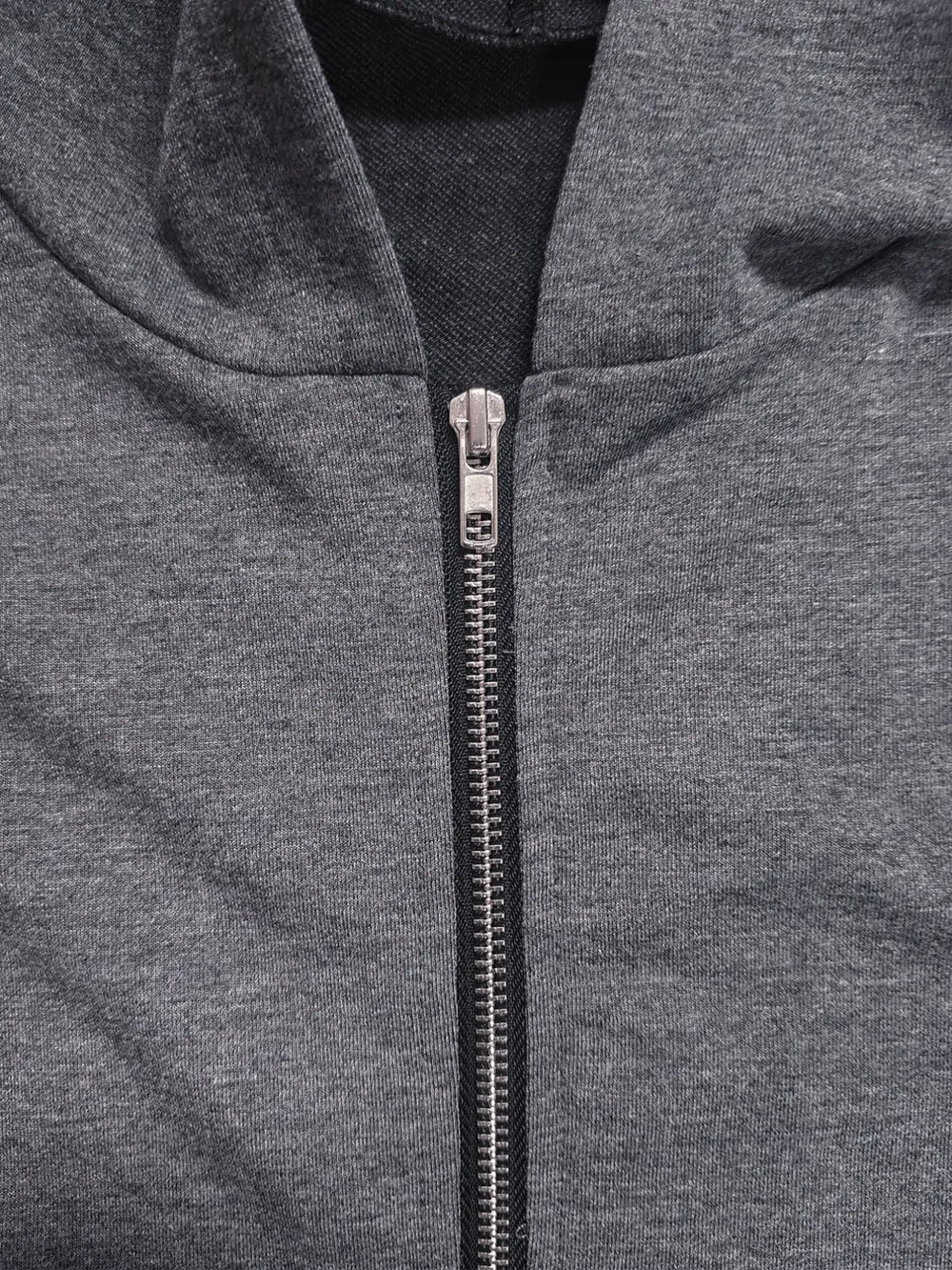 Longline Hooded Zip-Up Cardigan Coat with Flared Hem, image 3