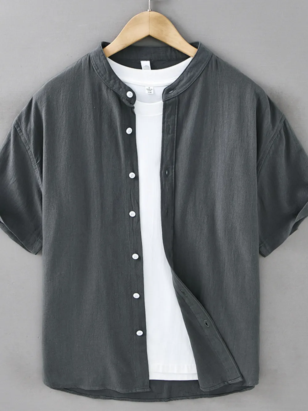 Men's Plus Size Button Up Short Sleeve Shirt