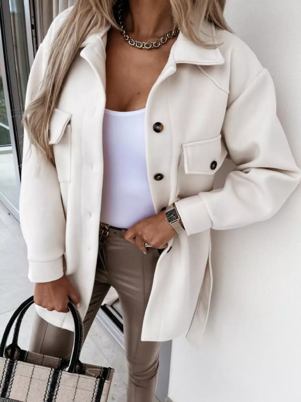 Button-Down Tie Waist Coat, image 2