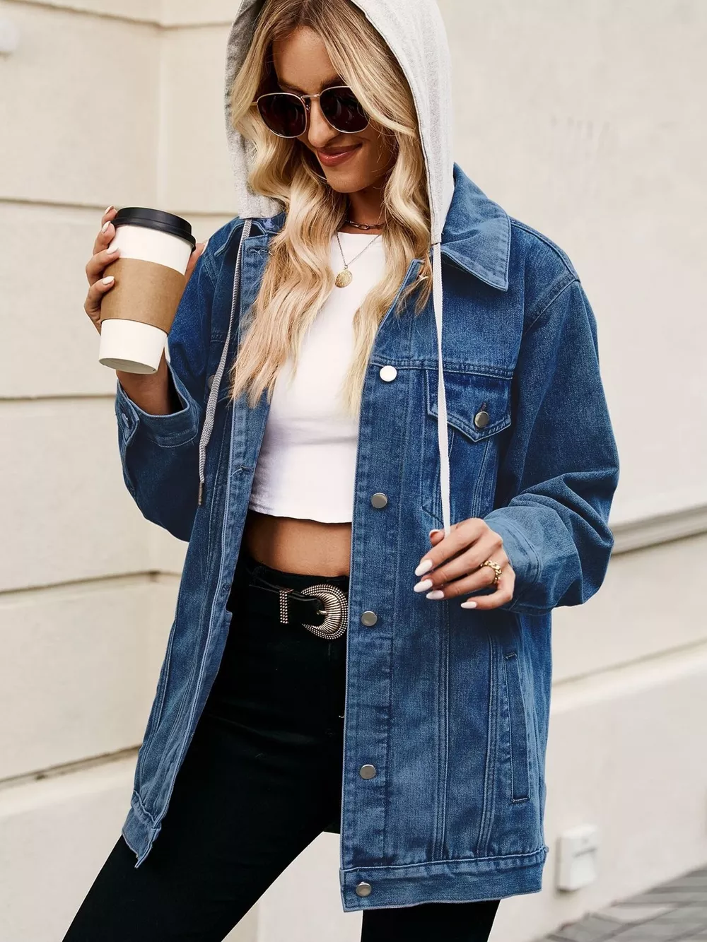 Button Up Long Sleeve Denim Jacket, image 13