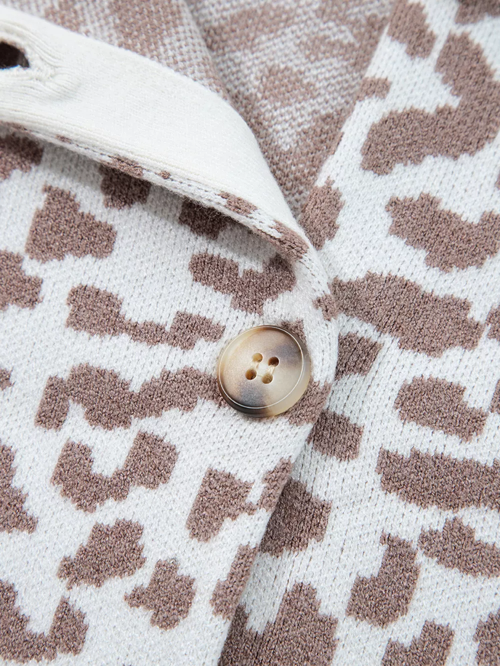 Leopard Drop Shoulder Chunky Knitted Cardigan, image 12